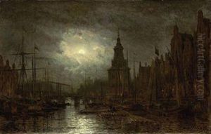 Amsterdam At Night by Aleksei Petrovich Bogolyubov