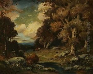 Landscape, Cows Watering by Alexis Matthew Podchernikoff