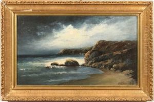 California Seascape By Moonlight
