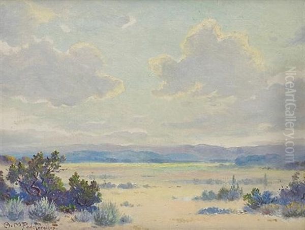 Clouds Over A Vast Desert Landscape - view 1