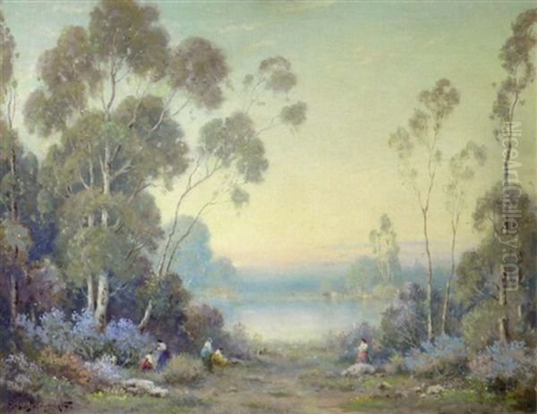 Women Picking Flowers - view 1