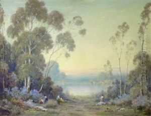 Women Picking Flowers by Alexis Matthew Podchernikoff