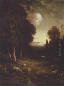 Cows In A Glen by Alexis Matthew Podchernikoff