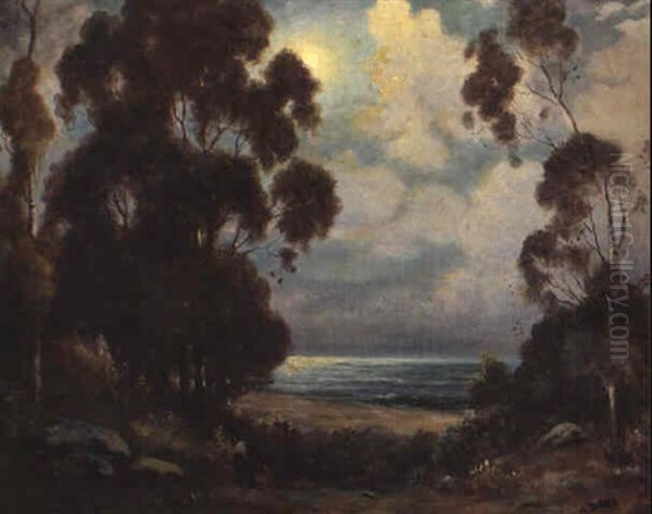 Nocturnal California Landscape With Figure - view 1