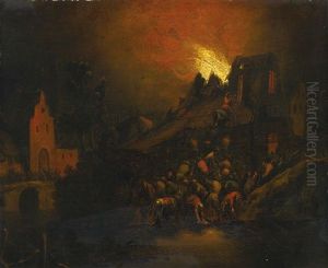 A Nighttime Scene Of Attack