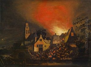 Nachtliche Feuersbrunst