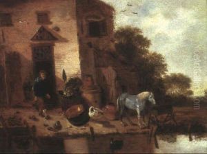 Exterieur D'auberge by Adriaen Lievensz van der Poel