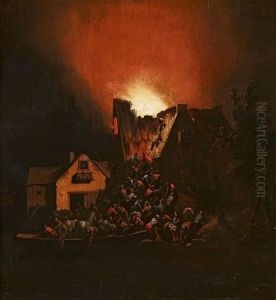 A Fire In The Night by Egbert van der Poel