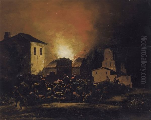 Fire At Night (1664) - view 1