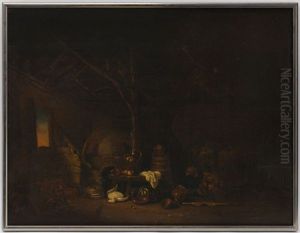Interieur D'etable by Egbert van der Poel