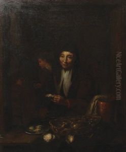 Oyster Stall by Egbert van der Poel