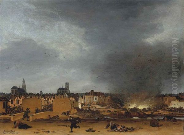 A View Of Delft With The Explosion Of 1654 - view 1