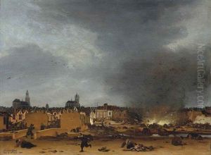 A View Of Delft With The Explosion Of 1654