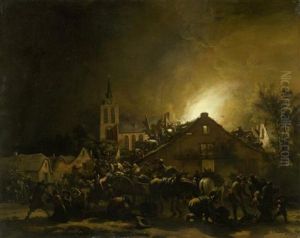 Nachtliche Plunderung by Egbert van der Poel