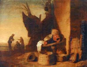 Nature Morte Aux Ustensiles Devant La Ferme