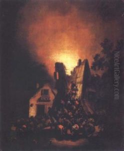 L'incendie by Egbert van der Poel