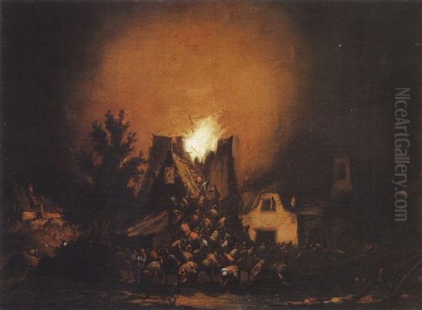 Scene D'incenide En Pleine Nuit - view 1