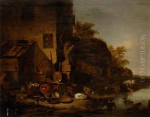 Utanfor En Bondgard by Egbert van der Poel