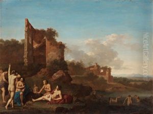 Bathing Nymphs by Cornelis Van Poelenburgh