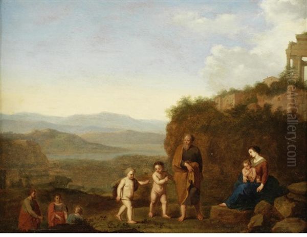 An Extensive Landscape With The Rest On The Flight Into Egypt - view 1