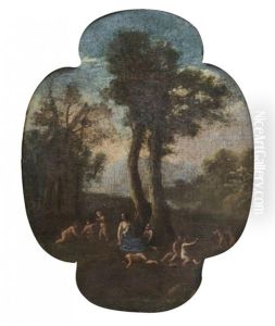 Scene Champetre A La Nymphe Et Aux Putti by Cornelis Van Poelenburgh