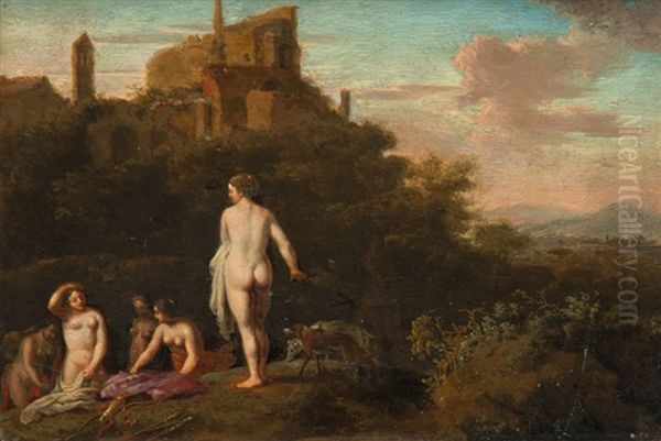 Diana And Her Nymphs Bathing - view 1