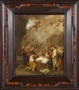 L'adoration Des Bergers by Cornelis Van Poelenburgh