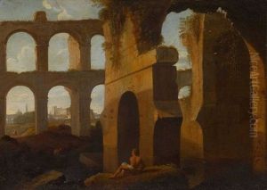 Romische Ruinenlandschaft by Cornelis Van Poelenburgh