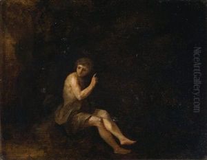 Seated Figure by Cornelis Van Poelenburgh