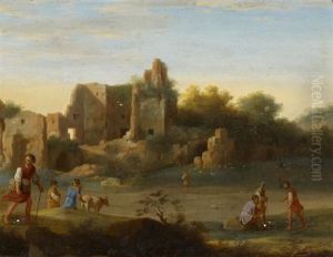Italienische Landschaft by Cornelis Van Poelenburgh