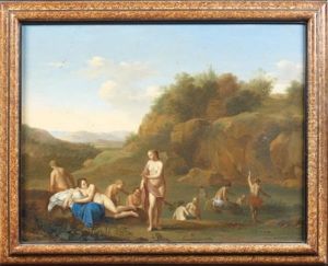 Baigneuses A La Riviere by Cornelis Van Poelenburgh