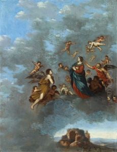 Himmelfahrt Mariens by Cornelis Van Poelenburgh