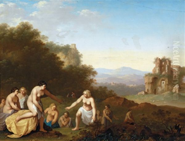 Landschaft Mit Ruinen Und Badenden Nymphen - view 1
