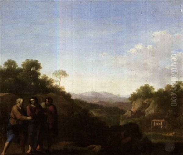 Le Christ Et Les Pelerins D'emmaus - view 1