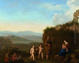 Le Repos Pendant La Fuite En Egypte by Cornelis Van Poelenburgh