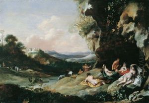 Landschaft Mit Einem Satyr Und Lagernden Nymphen