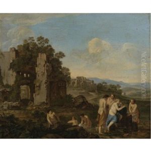 Arcadian Landscape by Cornelis Van Poelenburgh