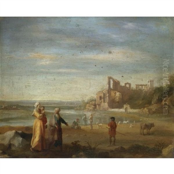 An Italianate Landscape With Abraham, Hagar And Ishmael - view 1