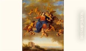 L'assomption De La Vierge by Cornelis Van Poelenburgh