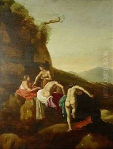 Diana Und Ihre Gefahrtinnen Beim Bad In Einer Gebirgslandschaft