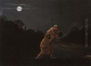 Der Hl. Christophorus by Cornelis Van Poelenburgh