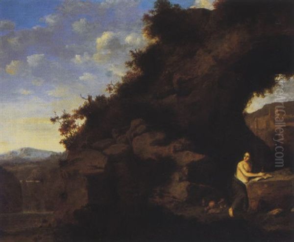 The Pentitent Magdalene In A Rocky Landscape - view 1