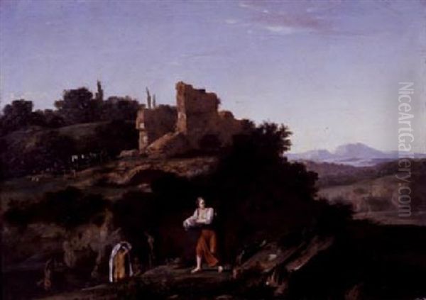 Washerwomen In A Southern Landscape - view 1