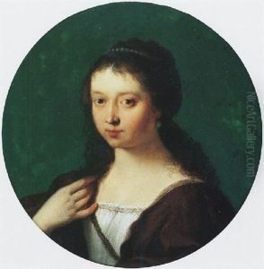Portrait Of A Young Woman (susanna Van Collen?) by Cornelis Van Poelenburgh
