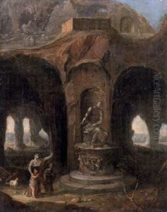Undret Vid Klostret Monte Cassino by Cornelis Van Poelenburgh