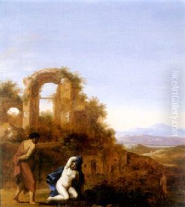 Judah And Tamar In An Italianate Landscape