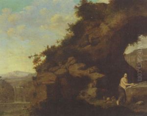 The Penitent Magdalen In A Landscape The Penitent Magdalen In A Landscape