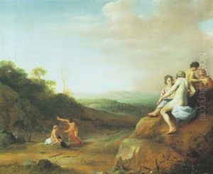 Diana And Her Nymphs by Cornelis Van Poelenburgh