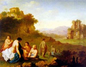 Bathers In An Italianate Landscape With Ruins
