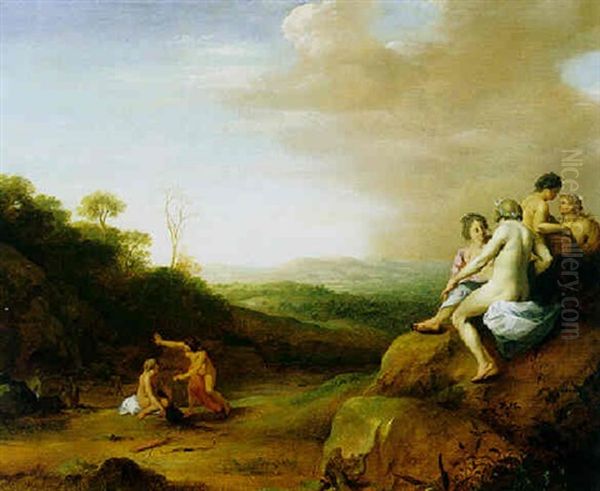 Diana And Her Nymphs In A Landscape - view 1